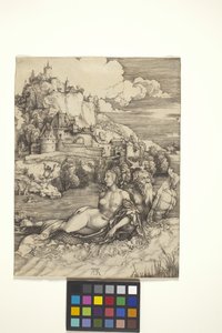 Havsmonstret (Meerwunder) (gravyr på lagt papper) av Albrecht Dürer