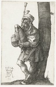 Säckpipsspelaren av Albrecht Dürer or Duerer