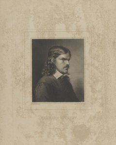Porträtt av Friedrich Rueckert 1788-1866, 1840-talet. av Albrecht Fürchtegott Schultheiss