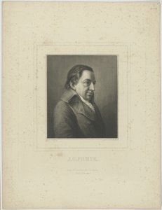 Porträtt av Johann Gottlieb Fichte 1762-1814. av Albrecht Fürchtegott Schultheiss