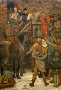 Dekoration i Brygges stadshus, ca 1895-1900 (väggmålning) av Albrecht de Vriendt
