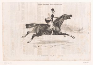 Jongeman op galoperend paard Att ha en tjänare, och att inte ha honom med sig..! (titel på objekt) Kleine geneugten van het paardrijden (serietitel) Ridningens små glädjeämnen (serietitel på objekt)