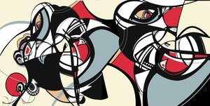 Abstrakta kubistiska ansikten