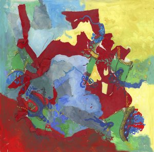 Livfull abstrakt collage av Alejandra Winkhaus