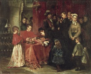 Korsets tillbedjan (olja på duk) av Alejandrina Aurora de Gessler de la Croix
