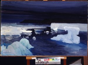 Polarisarna. Målning av Alexander Alexeyevich Borisov (1866-1934). Olja på duk, 78,5 x 122,5 cm av Aleksandr Alekseevich Borisov