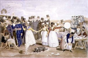 En oktobersemester i Rom nära Ponte Milvio av Aleksandr Andreevich Ivanov