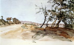 Italiensk landsbygd, akvarell av Alexander Ivanov (18061858), rysk målare