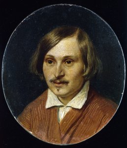 Porträtt av författaren Nicolas Gogol (1809-1852) (Porträtt av författaren Nikolai Gogol). Målning av Alexander Andrejevitj Ivanov (1806-1858), olja på duk