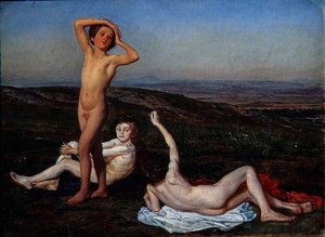 Three Naked Boys, studie för 