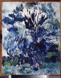""Landsbygden. Under trädet"" Målning av Alexander Davidovich Drevin (1889-1938) 1923 Regional Art Museum, Kaluga
