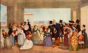 Oktoberfirande i Rom, c1842, 1965. av Aleksandr Ivanov