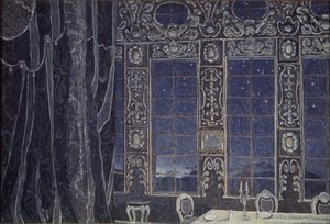 Scenografi för pjäsen Don Juan av J.-B. Molliére, 1910 av Aleksandr Jakovlevic Golovin