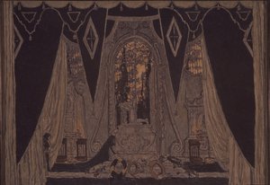 Scenografi för pjäsen Don Juan av J.-B. Molliére, 1910 av Aleksandr Jakovlevic Golovin