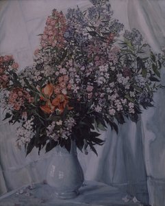 Fortfarande liv. Phloxes, 1911 av Aleksandr Jakovlevic Golovin