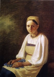 En bondflicka med blåklint, 1820-talet av Aleksei Gavrilovich Venetsianov