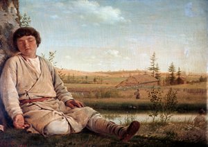 Sovande herde, av Aleksey Venetsianov (1780-1847) av Aleksei Gavrilovich Venetsianov