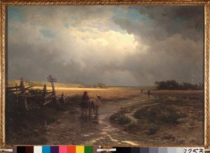 The Thaw (Thaw) - Målning av Alexei Kondratyevich Savrasov (Savrasov) (1830-1897), olja på duk