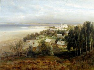 Pechersk-klostret. Målning av Alexei Savrasov (Savrasov) (1830-1897)
