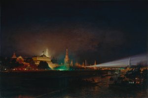 Belysning av Moskvas Kreml, 1883 av Aleksei Petrovich Bogolyubov