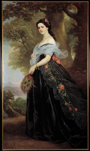 Porträtt av grevinnan Juliette Cotti Målning av Alexandro Ossani (1800-talet) 1869 Florens museum för modern konst av Alessando Ossani