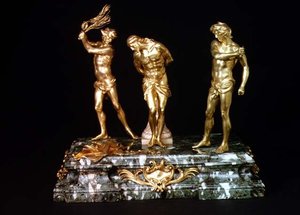 Kristi flagellation, mitten av 1600-talet (förgylld brons)