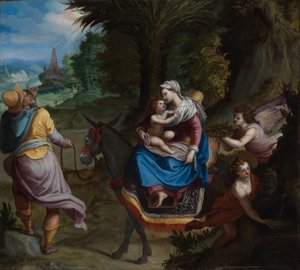 Flykten till Egypten av Alessandro Allori