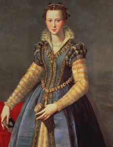 Marie de Medici (1573-1642), fru till Henri IV av Frankrike (1553-1610) (panel)