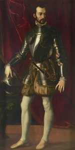 Porträtt av Francesco I de Medici 1541-1587, storhertig av Toscana, 1570-1575. av Alessandro Allori