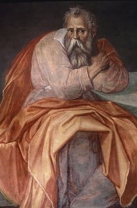 Profeten Jeremiah, Ospedale degli Innocenti, Florens (fresk) av Alessandro Allori