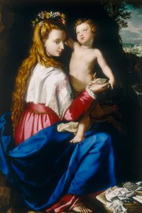 Jungfru med barn av Alessandro Allori
