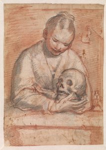 St Mary Magdalena med en skalle i famnen