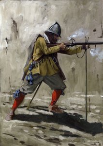 En tercio, ett fartyg från det spanska infanteriet mellan 1534 och 1704. Teckning av Alessandro Lonati av Alessandro Lonati