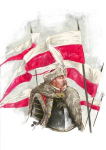 John III Sobieski vid slaget vid Wien (1683) av Alessandro Lonati