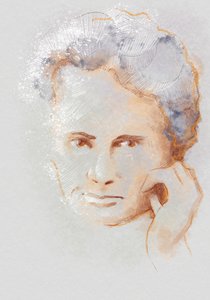 Marie Sklodowska Curie, 2023 (illustration) av Alessandro Lonati