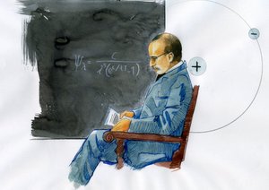 Max Planck, tysk fysiker (Porträtt av den tyske fysikern Max Planck (1868-1947)) av Alessandro Lonati