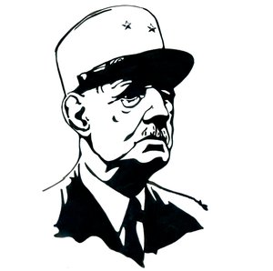 Porträtt av general Charles de Gaulle (1890-1970) av Alessandro Lonati