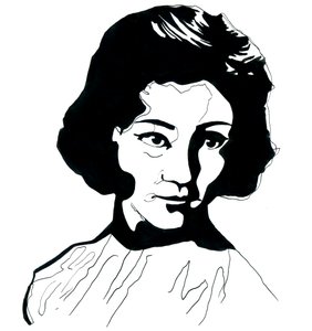 Porträtt av Jiang Qing (1914-1991) Mao Zedongs fru (Porträtt av Jiang Qing som Madame Mao) av Alessandro Lonati