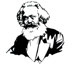 Porträtt av Karl Marx (1818-1883), filosof och politisk teoretiker av Alessandro Lonati