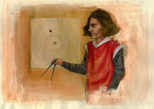 Porträtt av Nicolas Copernicus ((Nicolaus Copernicus av Alessandro Lonati