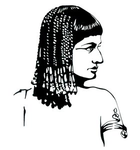 Porträtt av drottningen av Egypten Cleopatra VII Thea Philopator (69-30 f.Kr.) av Alessandro Lonati
