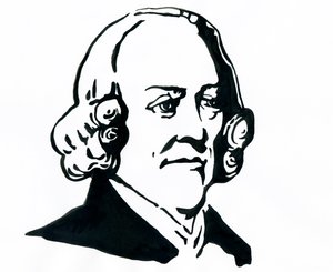 Porträtt av filosofen och ekonomen Adam Smith (1723-1790) Teckning av Alessandro Lonati