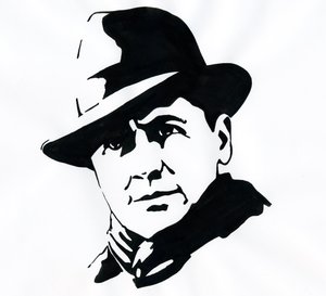 Porträtt av den prefekte och motståndskraftiga fransmannen Jean Moulin (1899-1943) av Alessandro Lonati