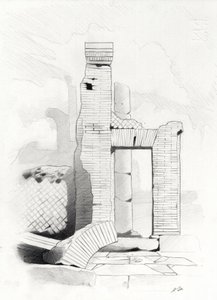 Ruiner av den romerska eran i Rom, Forum (Romerskt forum) Teckning av Alessandro Lonati. av Alessandro Lonati