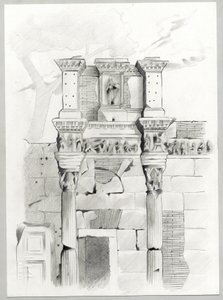 Ruiner av den romerska eran i Rom, Forum (Romerskt forum) Teckning av Alessandro Lonati. av Alessandro Lonati