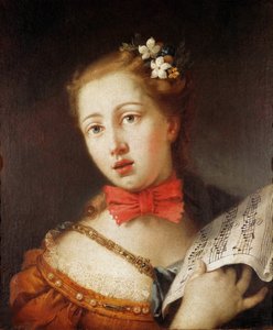 Porträtt av en ung sångare, 1700-talet.