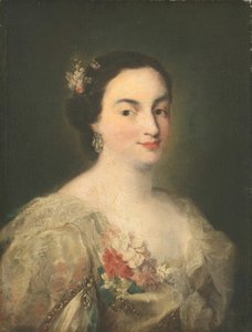 Porträtt av en ung kvinna, ca. 1760.