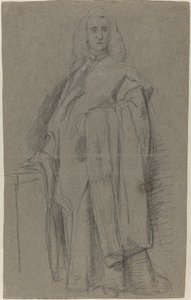 En venetiansk åklagare i San Marco [recto] av Alessandro Longhi or Pietro Longhi