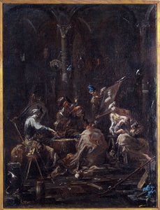 Bizarrerie (Oddity) målning av Alessandro Magnasco dit il Lissandrino (1667-1749) Dim 58x44 cm Genes, Musei di Strada Nuova (tidigare Palazzo Bianco) av Alessandro Magnasco