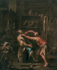 Bybarberaren av Alessandro Magnasco